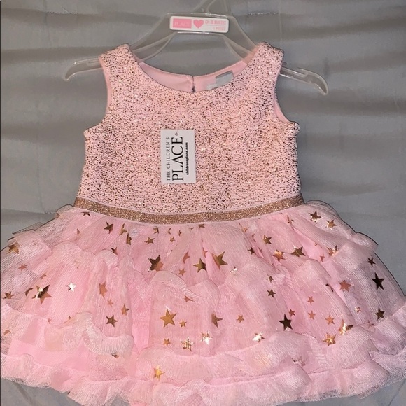 Baby Girls Sleeveless Foil Print Jacquard Dress - Picture 3 of 5